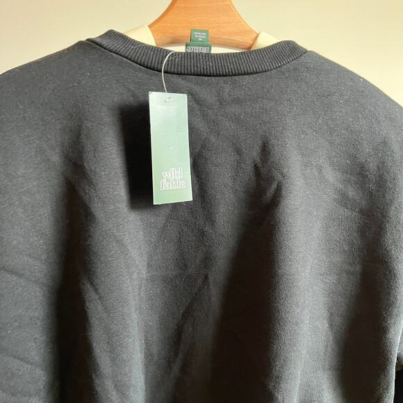 Wild Fable Women's Black Long Sleeve Crewneck Sweatshirt - Size Medium - NWT - Picture 7 of 8